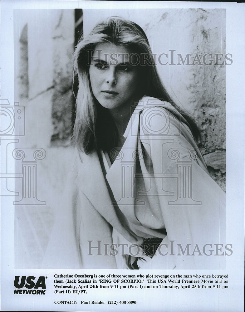 1991 Press Photo &quot;Ring of Scorpio&quot; starring Catherine Oxenberg - Historic Images