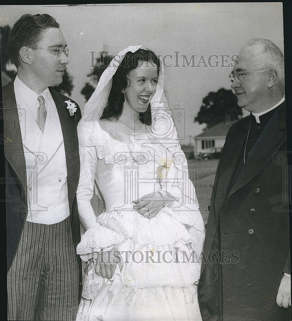 1958 Press Photo Francis Cardinal Spellman & nephew John Spellman & hi ...