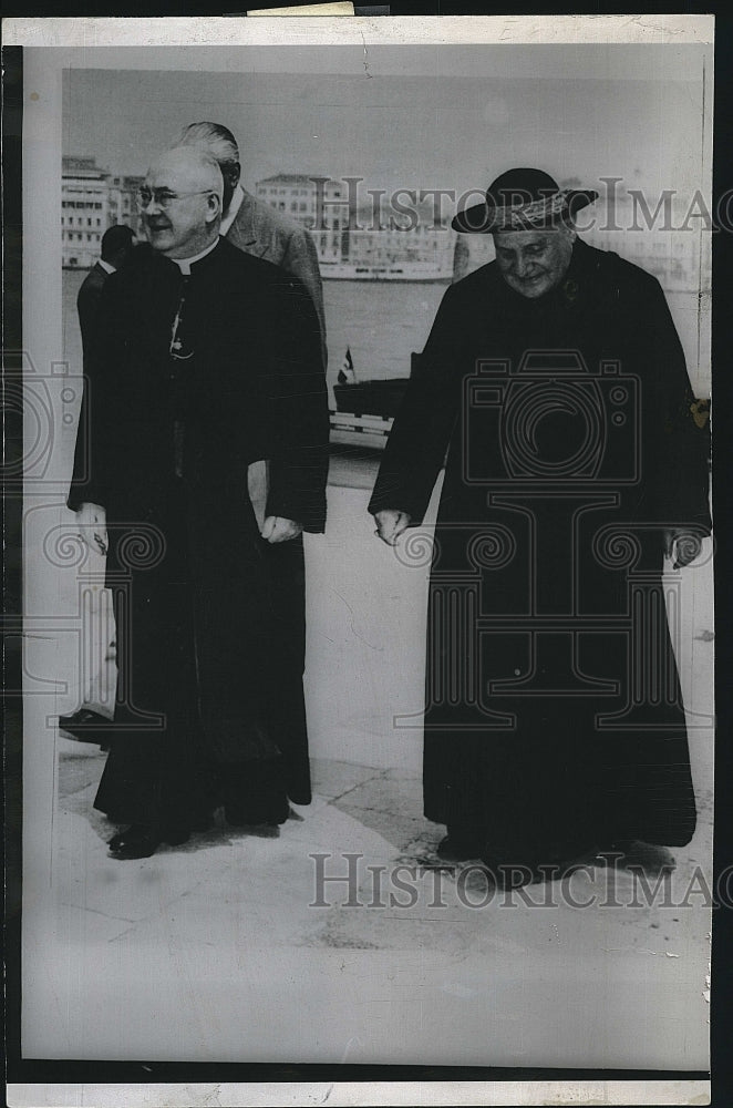 1958 Press Photo Pope John XXIII and Francis Cardinal Spellman - Historic Images