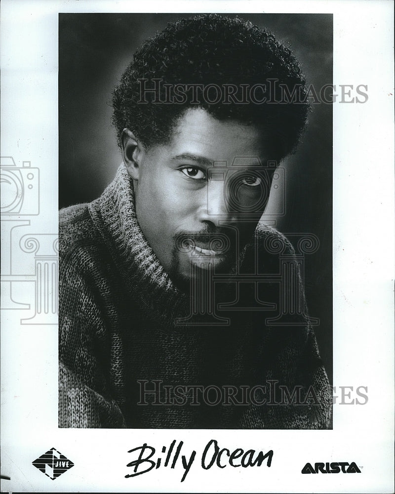 Press Photo Singer Billy Ocean - Historic Images