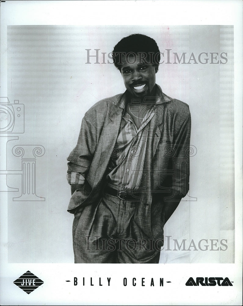 Press Photo Singer Billy Ocean - Historic Images