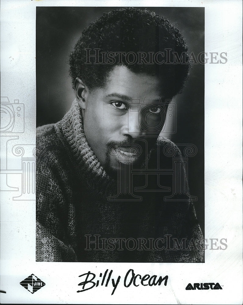 Press Photo Singer Billy Ocean - Historic Images