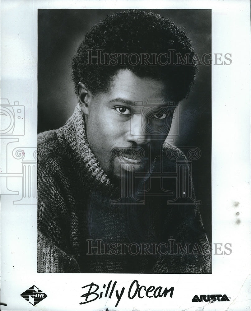 Press Photo Singer Billy Ocean - Historic Images