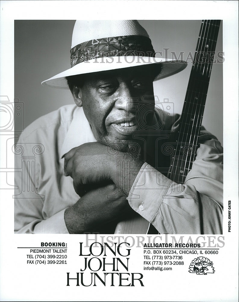 Press Photo Long John Hunter, America Texas and electric blues guitarist. - Historic Images