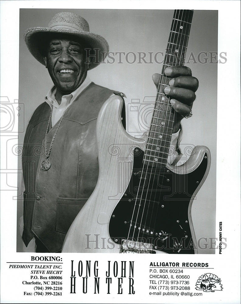 Press Photo Long John Hunter, American Texas and Electric Guitarist. - Historic Images