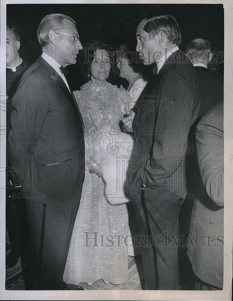 1970 Press Photo State Dinner  in honor of 350th Anniv. of Pligrim Landing. - Historic Images