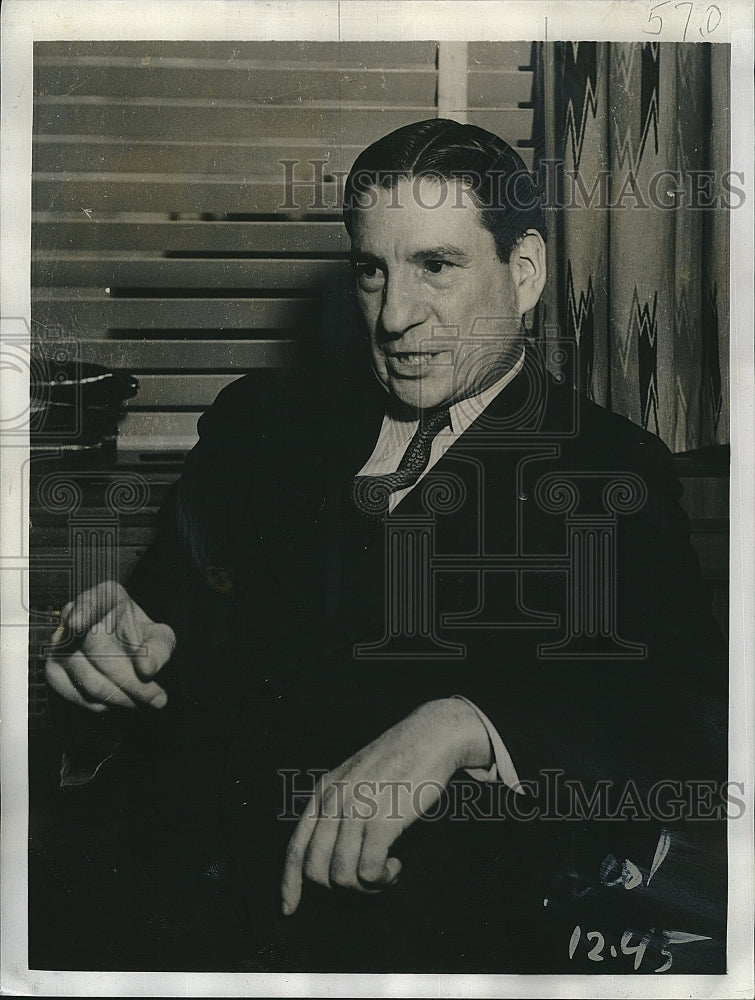 1939 Press Photo Aaron Saprio Labor Attorney - Historic Images