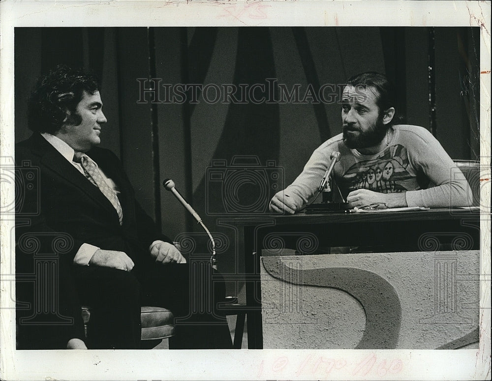 1972 Press Photo Jimmy Breslin, George Carlin, "The George Carlin Show" - Historic Images