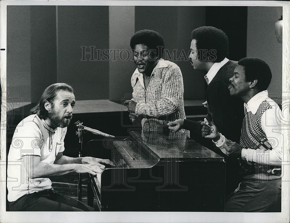 Press Photo George Carlin, The Pips, Edward Patten, William Guest, Bubba Knight - Historic Images