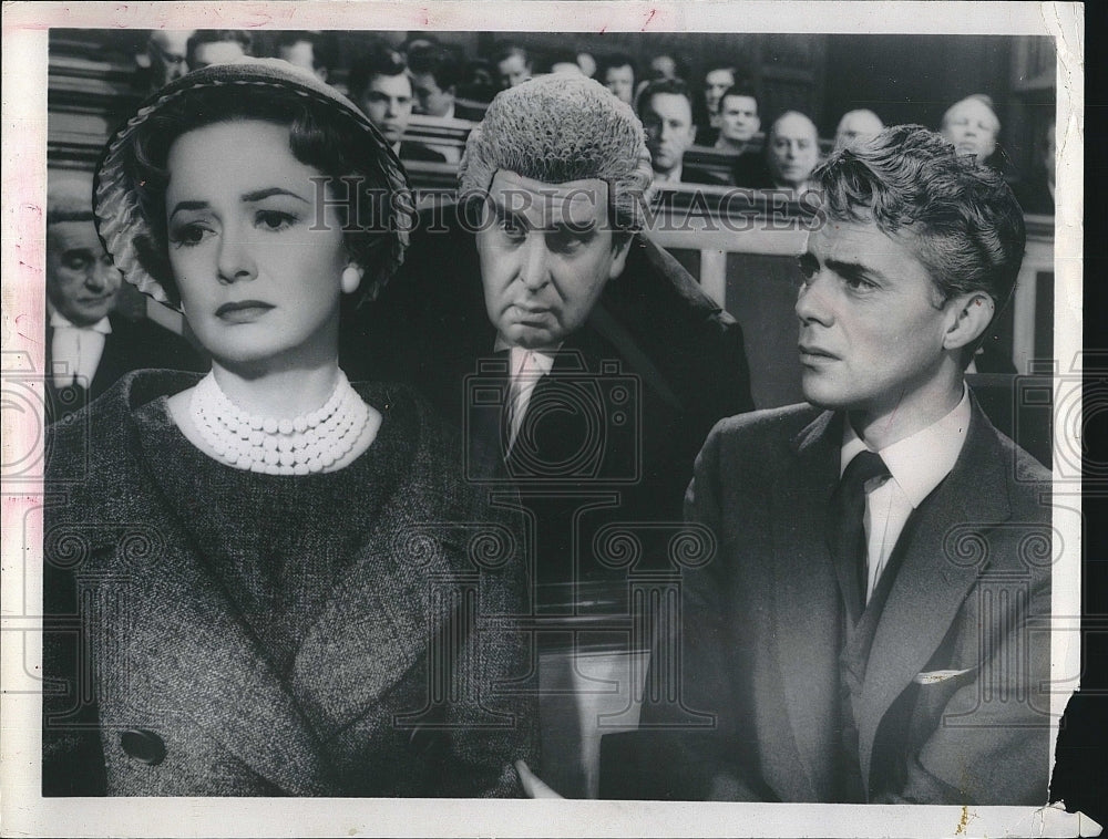 1970 Press Photo &quot;Libel&quot; Olivia de Havilland, Robert Morley,Dirk Bogarde - Historic Images