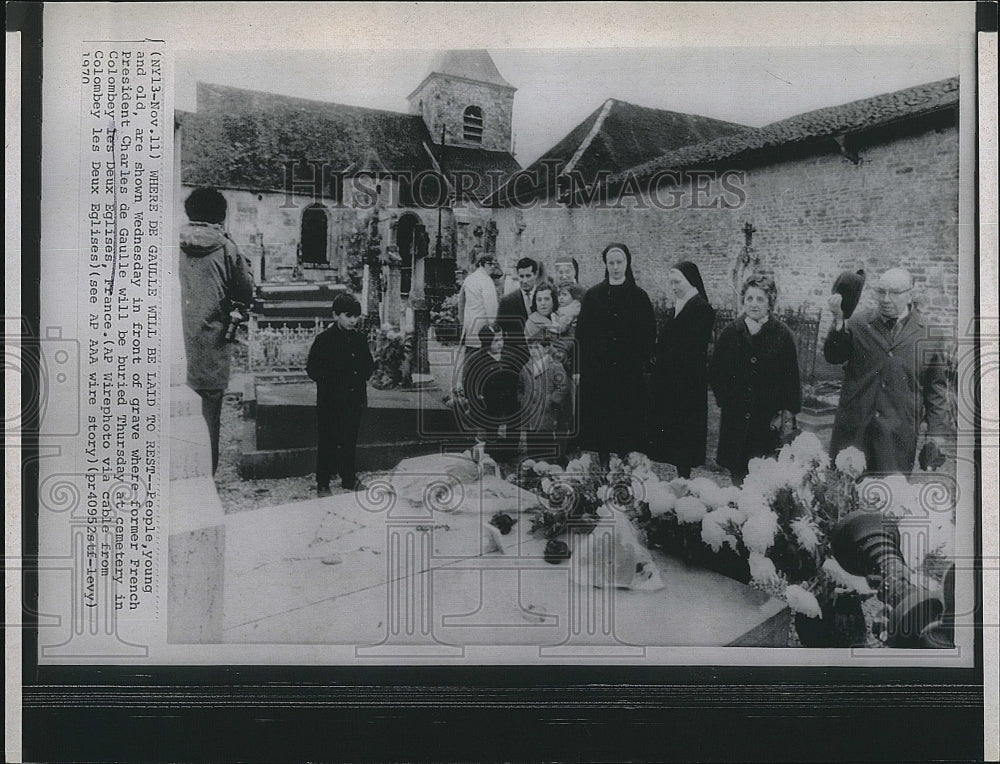 1970 Press Photo Former French President Charles De Gaulle - Historic Images