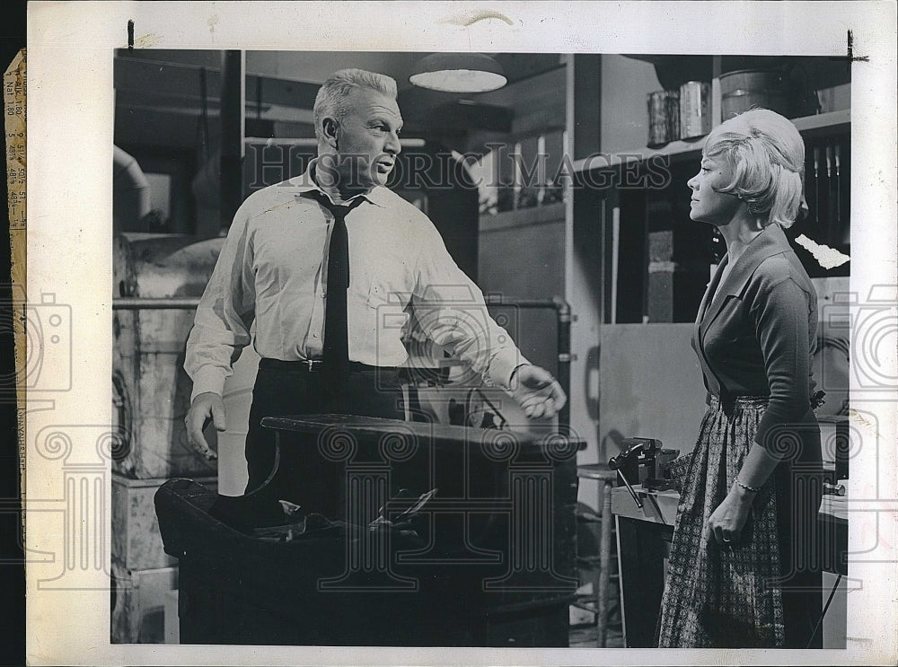 1963 Actor Eddie Albert &amp; Actress Glynis Johns In &quot;Windfall&quot; - Historic Images