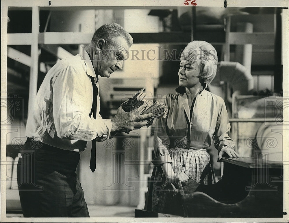 1963 Eddie Albert &amp; Glynis Johns In Drama Movie &quot;Windfall&quot; - Historic Images