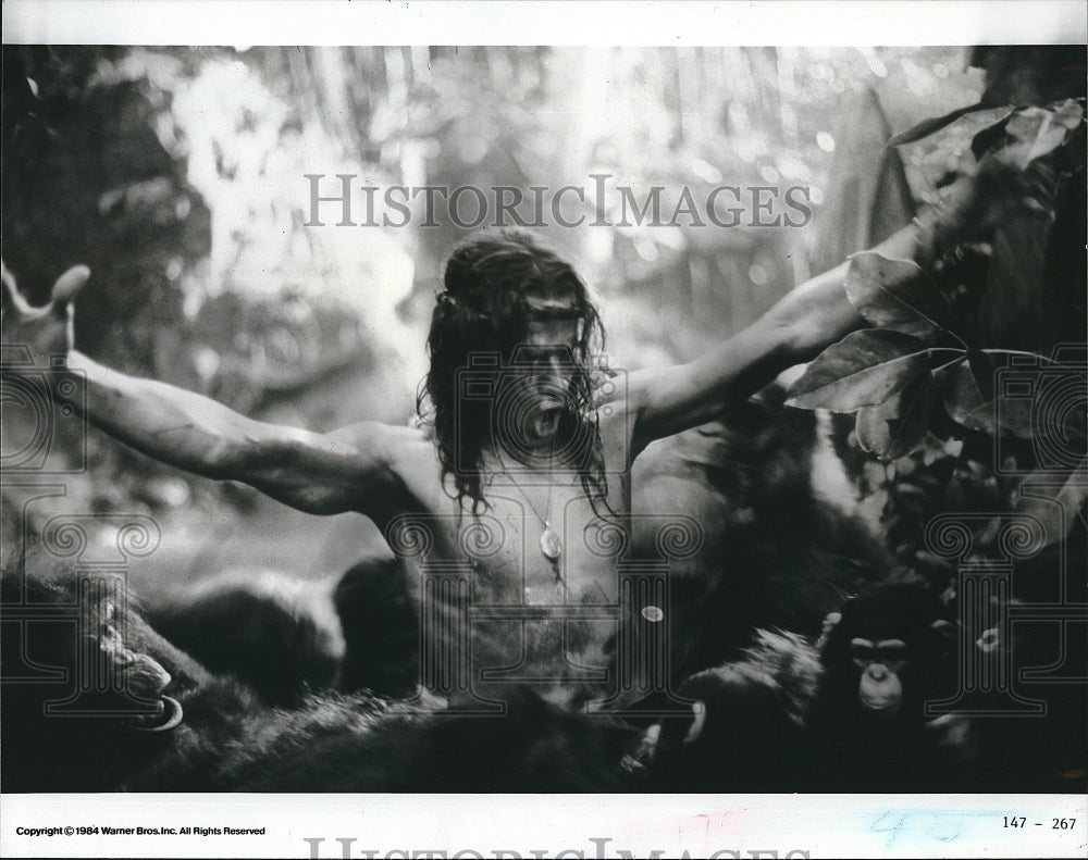 1983 Press Photo Actor Christopher Lambert In Greystoke The Legend Of Tarzan - Historic Images