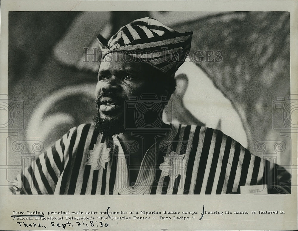 Press Photo Duro Ladipo Stars In &quot;The Creative Person&quot; - Historic Images