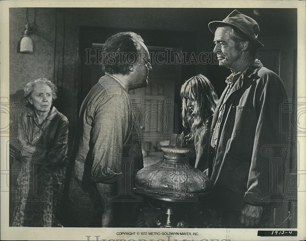 1972 Press Photo Actor Robert Ryan, Rod Steiger, Katherine Squire, J. Goodfellow - Historic Images