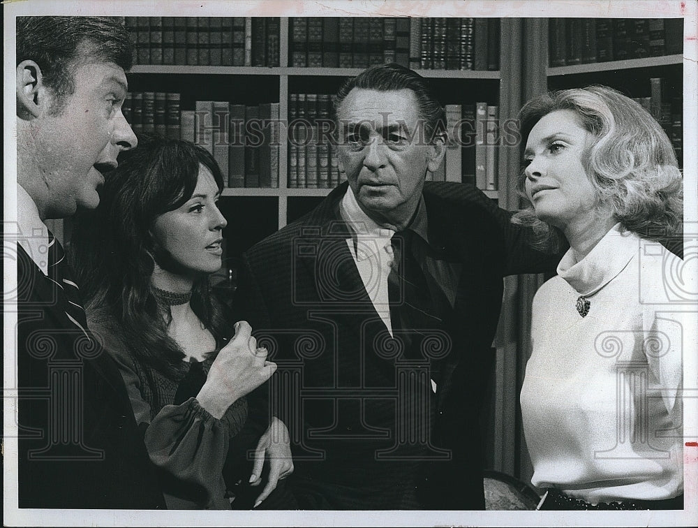 1971 Press Photo &quot;Days of Our Lives&quot; Ed Mallory,D Alexander,M Carey,S Flannery - Historic Images