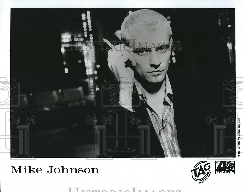 1996 Press Photo Musician Mike Johnson on Atlantic music label - Historic Images