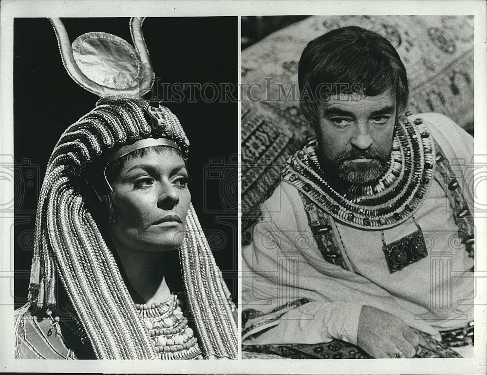 1974 Press Photo &quot;Antony &amp; Cleopatra&quot; Janet Suzman &amp; Richard Johnson - Historic Images