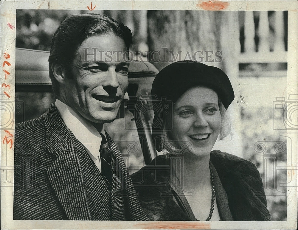 1973 Press Photo &quot;F Scott Fitzgerald&quot; Richard Chamberlain &amp; Blythe Danner - Historic Images