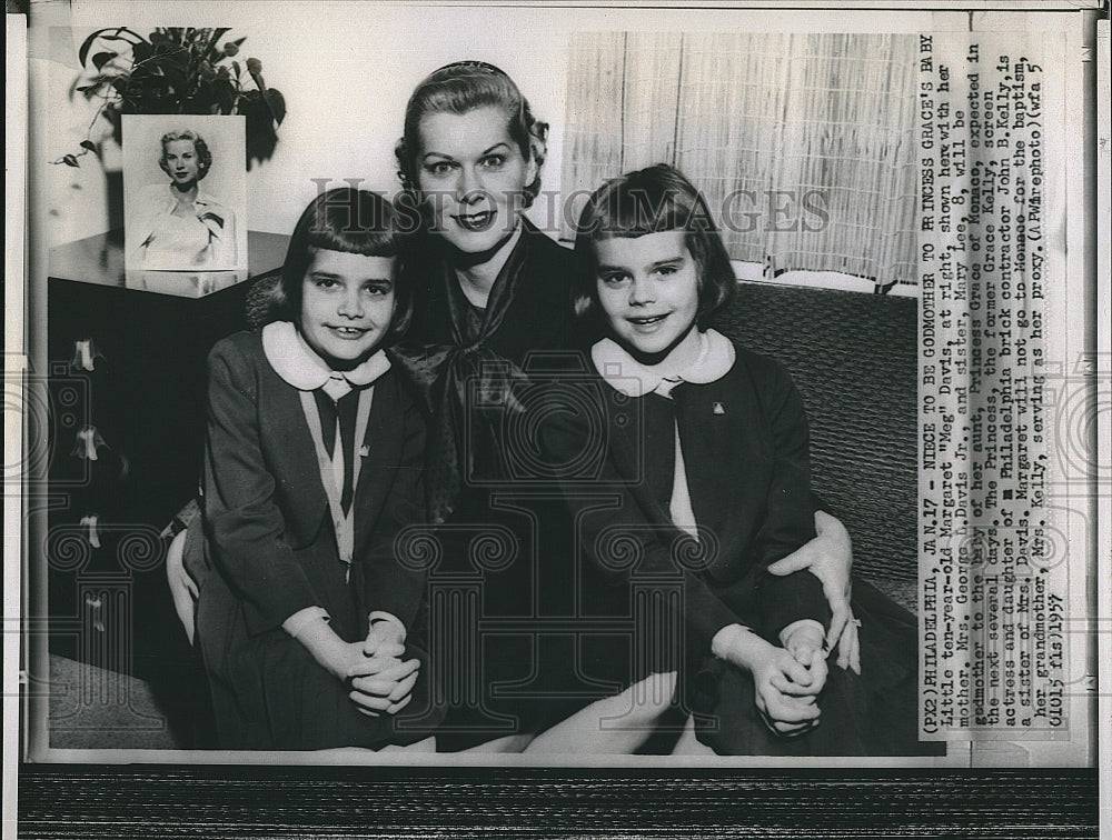 1957 Press Photo Margaret Meg Davis Mrs. George Davis Jr - Historic Images