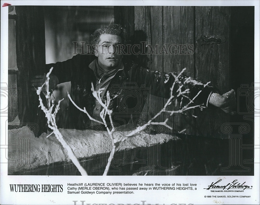 1989 Press Photo Laurence Olivier stars as Heathcliff in "Wuthering Heights". - Historic Images