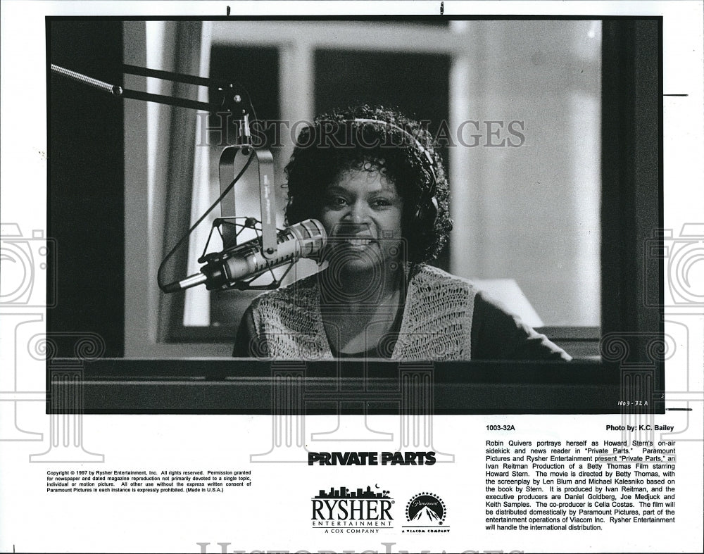 1997 Press Photo Robin Quivers Stars In "Private Parts" - Historic Images