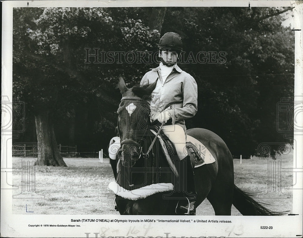 1978 Press Photo Tatum O&#39;Neal stars as Sarah in &quot;International Velvet&quot;. - Historic Images