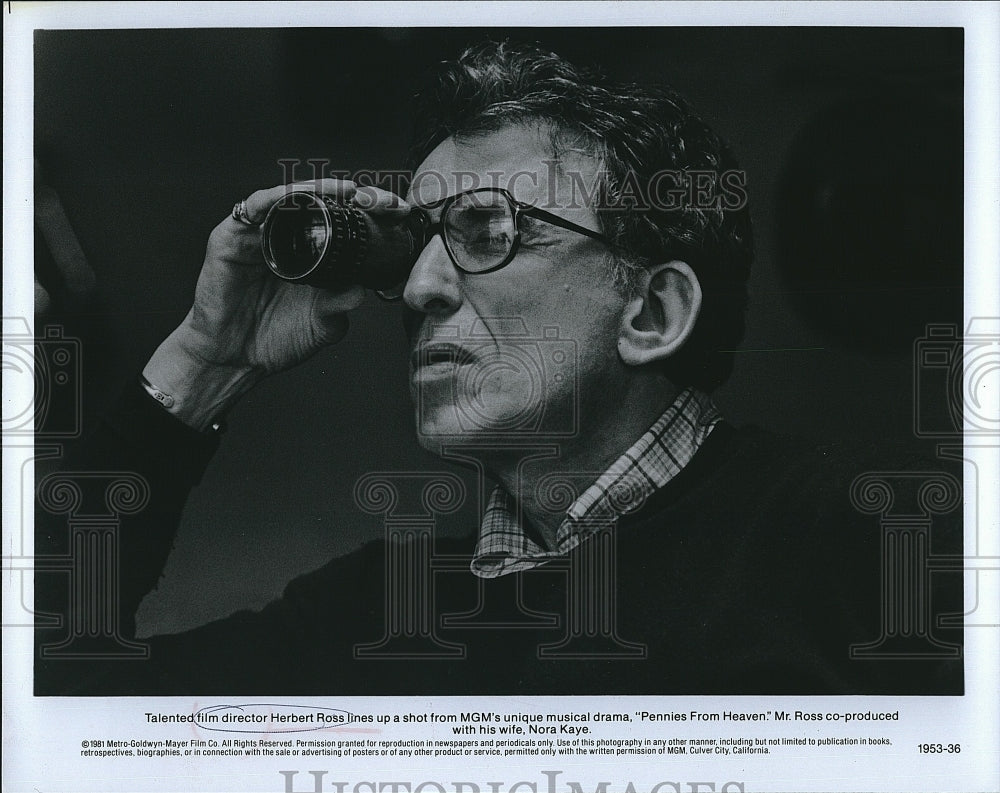 1981 Press Photo Herbert Ross, Director of &quot;Pennies From Heaven&quot; - Historic Images