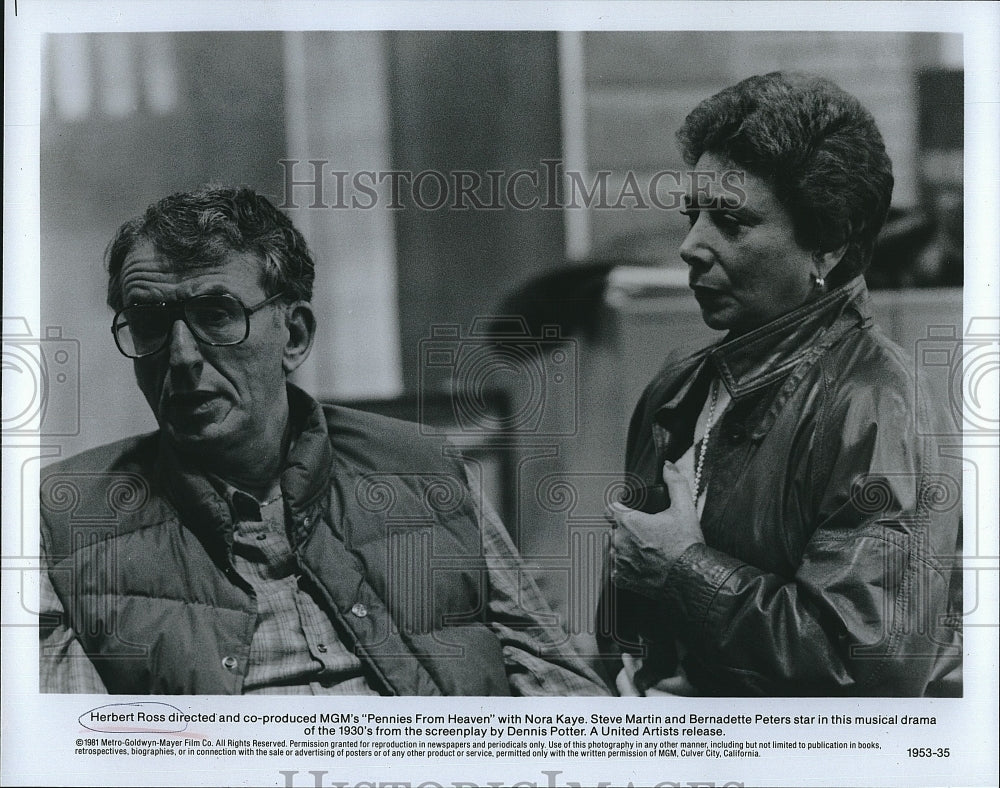 1981 Press Photo Herbert Ross, Wife Nora Kaye, Director of "Pennies From Heaven" - Historic Images