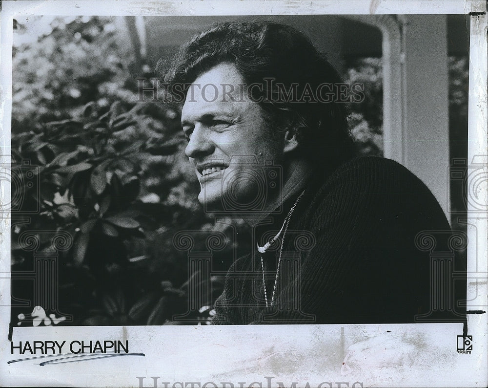 1977 Press Photo Folk Singer Harry Chapin - Historic Images