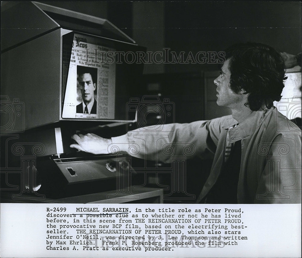 1975 Press Photo Michael Sarrazin staring in &quot;The Reincarnation of Peter Proud&quot; - Historic Images