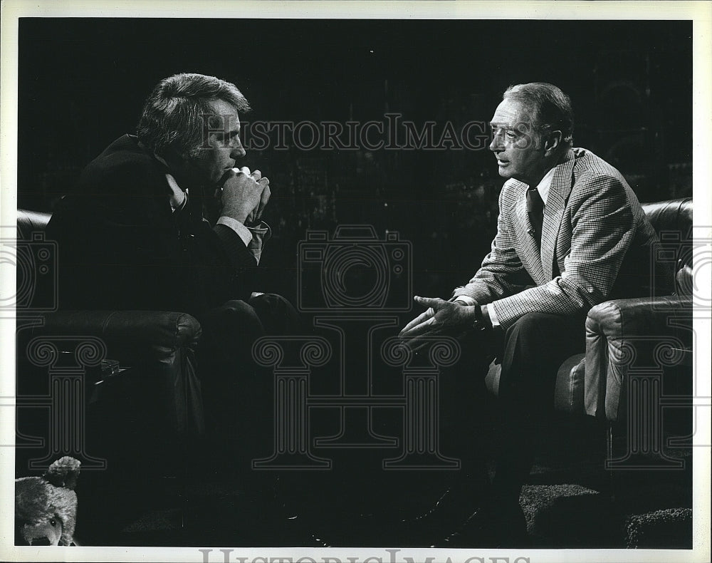 1979 Press Photo Veteran News Correspondent Howard K. Smith & Tom Snyder - Historic Images