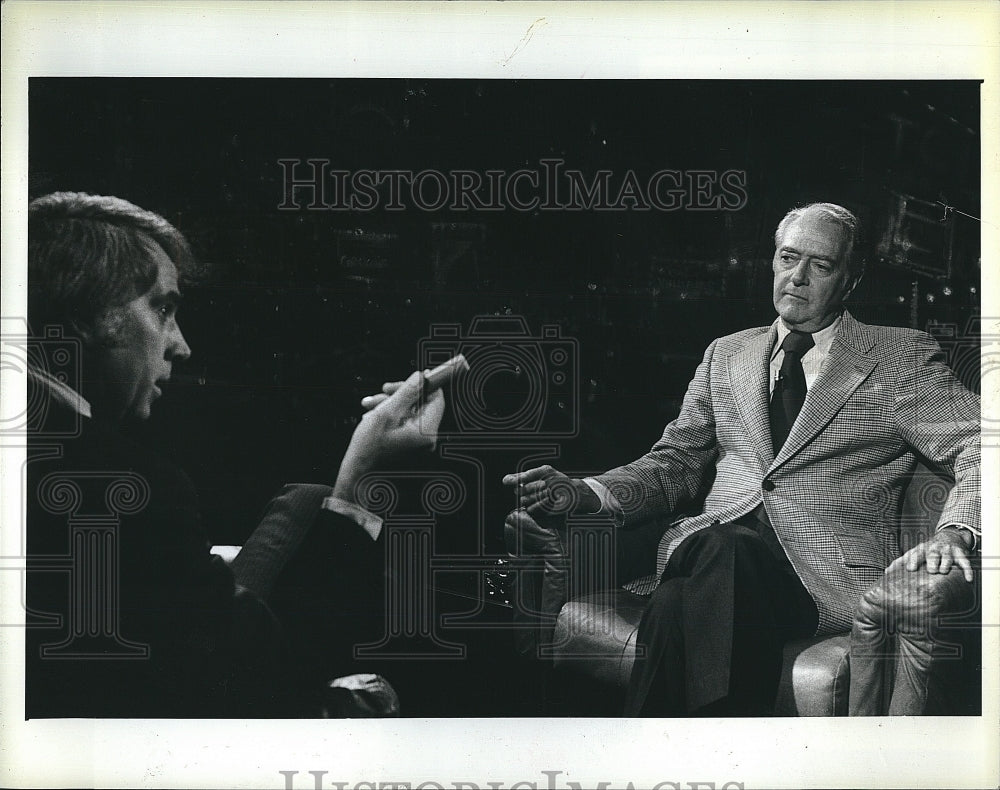 1979 Press Photo Veteran News Correspondent Howard K. Smith &amp; Tom Snyder - Historic Images