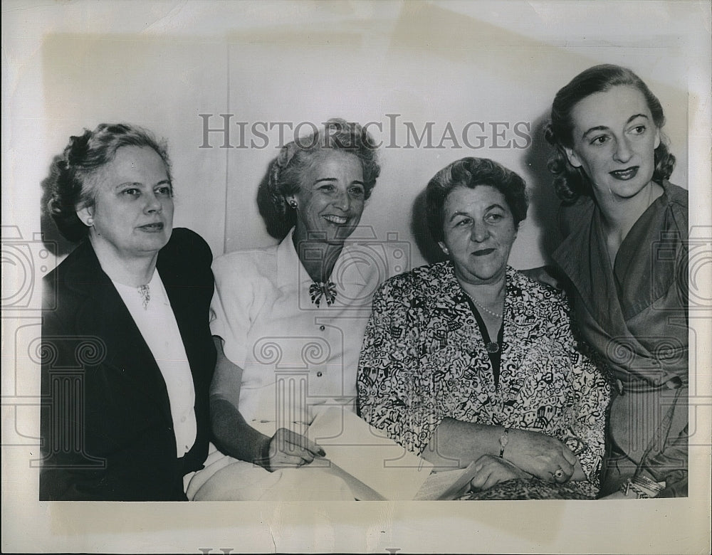 1948 Press Photo Republican Party Mary Donlon, Mrs.Charles Weis Jr., &amp; Jane Todd - Historic Images