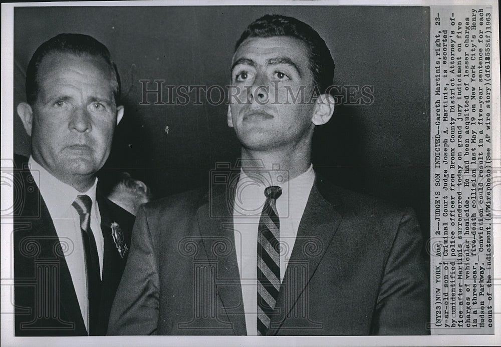 1962 Press Photo Gareth Martinis Son of Judge Indicted Vehicular Homicide - Historic Images