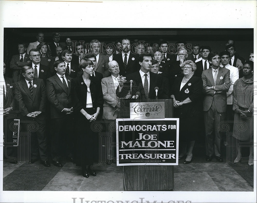 1990 Press Photo Democrats endorse Joe Malone - Historic Images