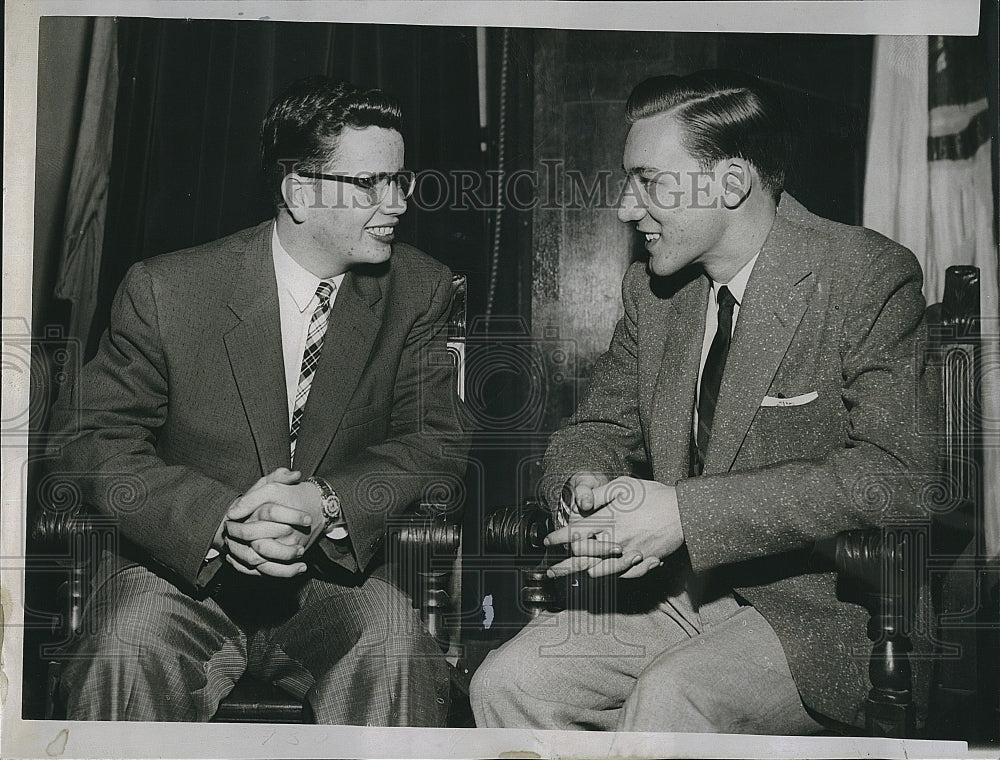 1956 Press Photo Sheldon smith &amp; Freddie J. Marker - Historic Images