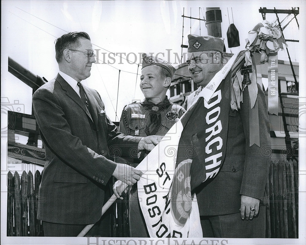 1959 Press Photo Philip Burnham,Herbert Travers Jr,Lionel Beliveau, boy scouts - Historic Images