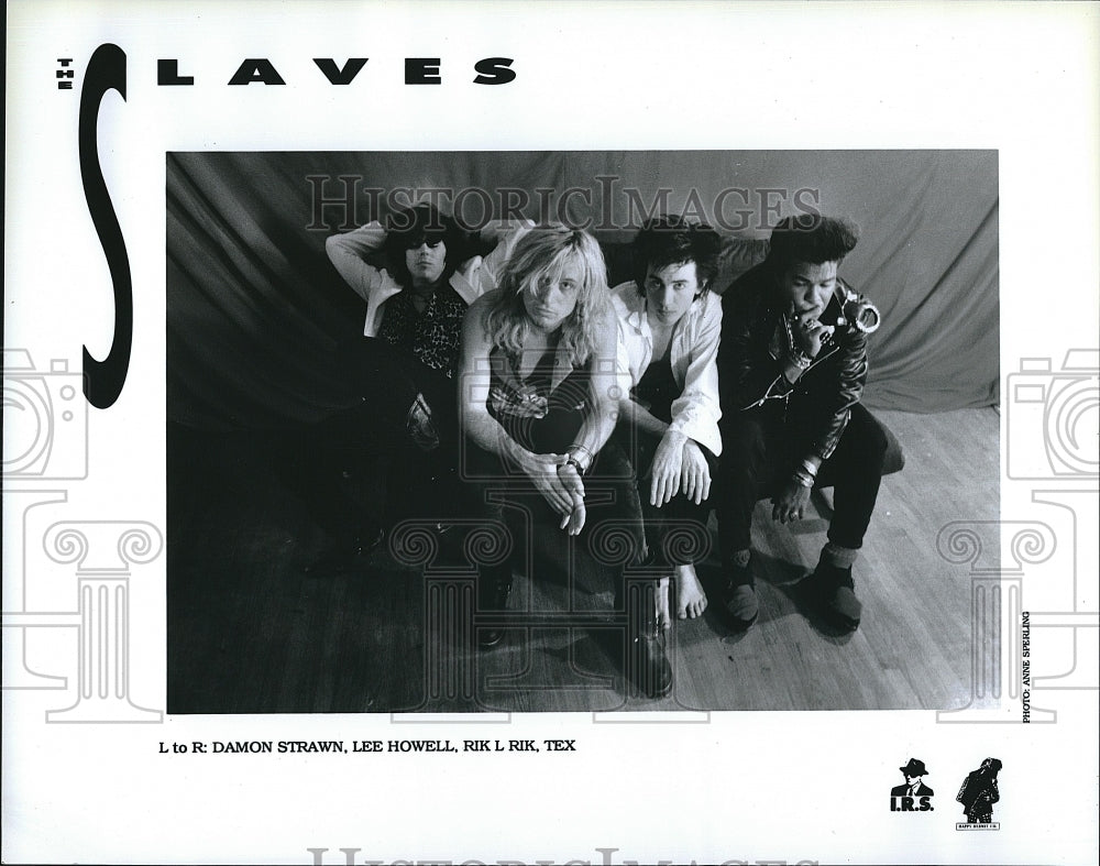 Press Photo Band "Slaves" D Strawn,L Howell,Rik L Rik,Tex - Historic Images