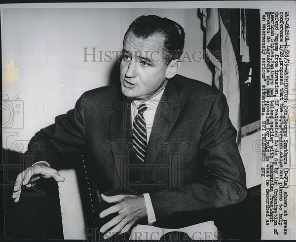 1959 Press Photo Senator George Smathers Historic Images 9109