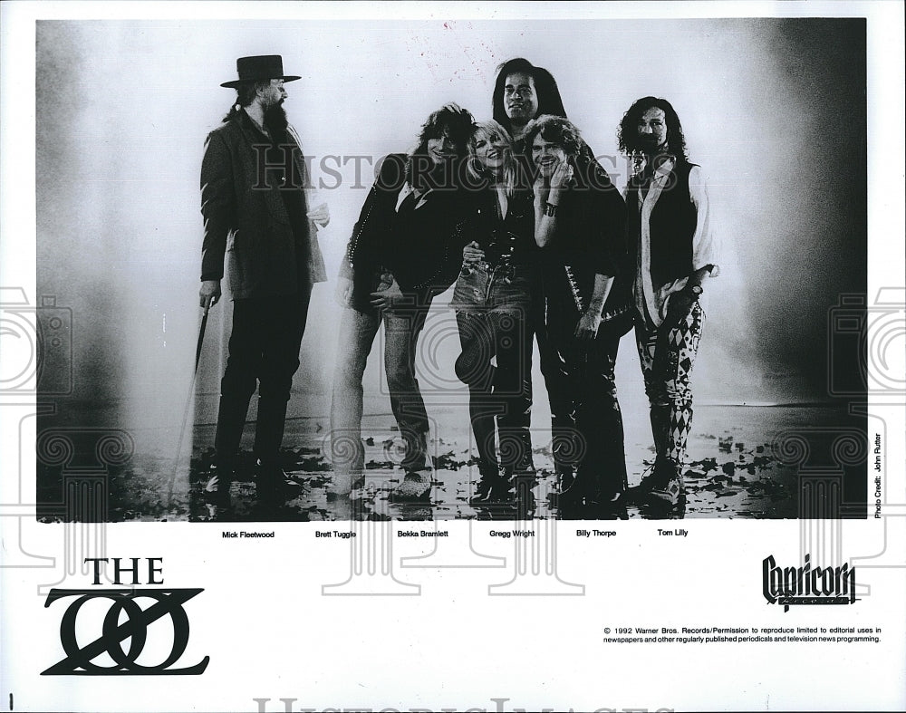 1992 Press Photo Band &quot;The Zoo&quot;  Fleetwood,Tuggle,Bramlett,Wright,Thorpe,Lilly - Historic Images