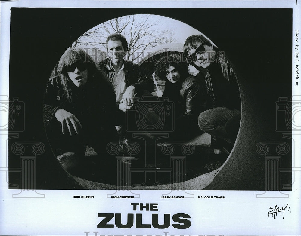 Press Photo  Music band &quot;The Zulus&quot; Cortese,Bangor,Travis, Gilbert - Historic Images