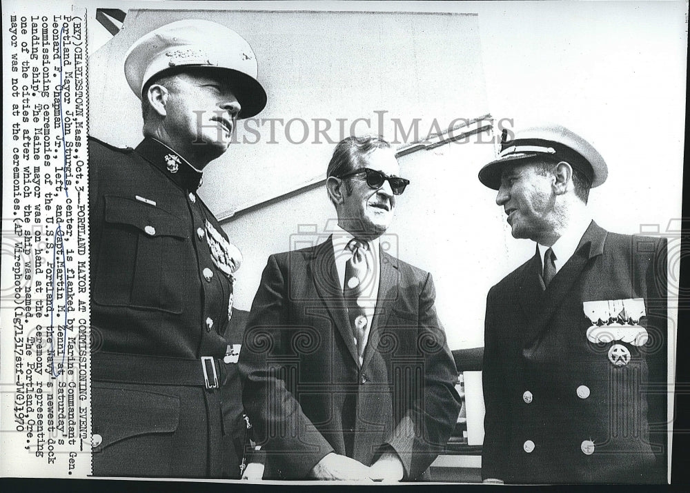 1970 Press Photo John Sturgis,Gen Leonard Chapman Jr,Capt Martin Zenni - Historic Images