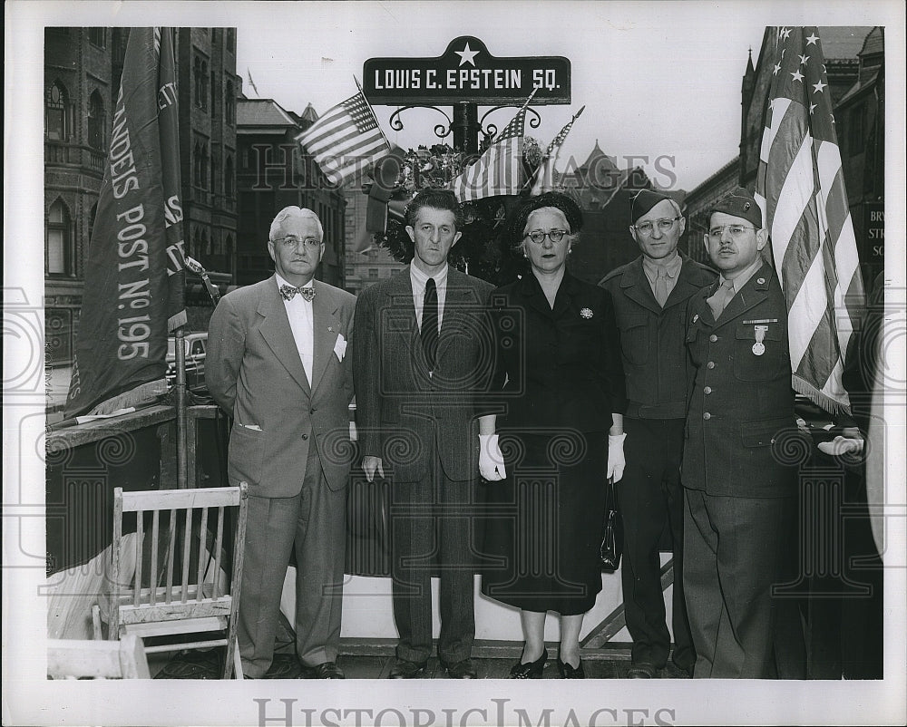 1951 Press Photo Edward A. Lieberman, Mr, Mrs. Arnold H. Epstein, Geo. Brackman - Historic Images