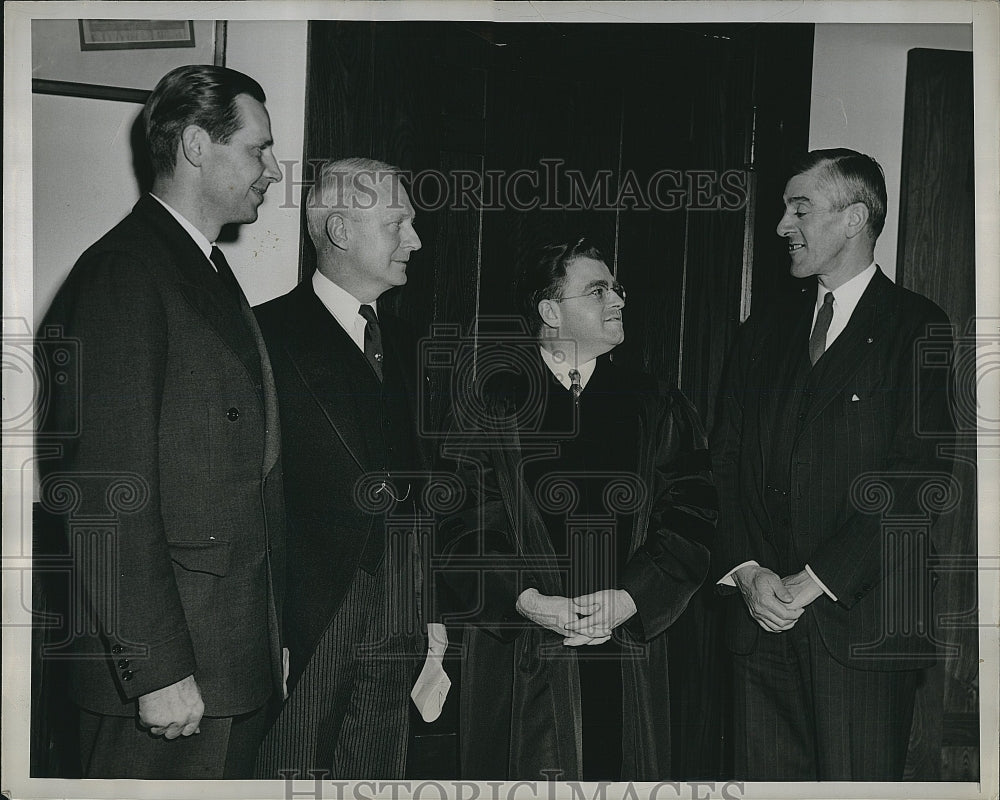 1941 Press Photo Rabbi Joshua  Liebman ,Mayor Tobin,Gov Saltonstall,Judge Magruder - Historic Images