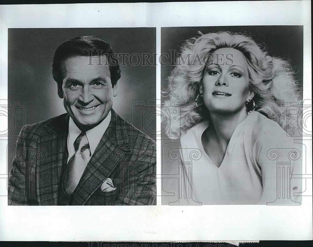 1982 Press Photo "1982 Miss Usa Pageeant" host Bob Barker, Joan Van Ark - Historic Images