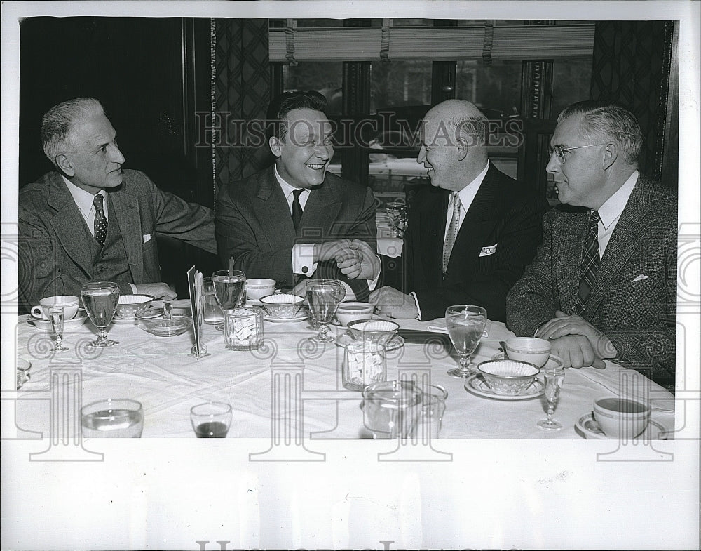 1957 Press Photo Swiss hotel men,Jost Schmid,, G Barrell,Wm Bigler,Arnld Rigby - Historic Images