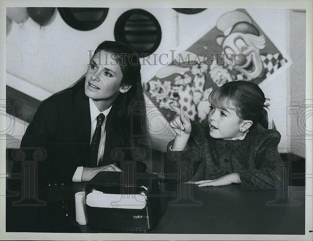 1984 Press Photo Stepahanie Zimbalist, B Andersen &quot;Blood is Thicker Than Steele&quot; - Historic Images