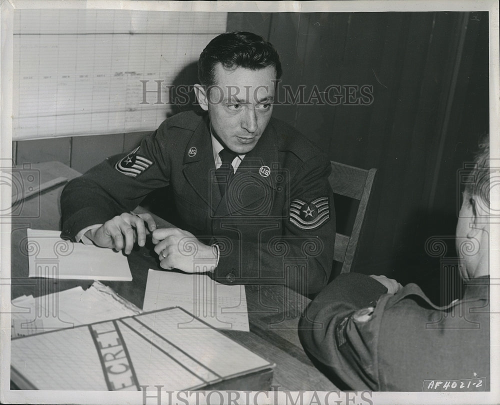 1953 Press Photo Tech Sgt Joe S. Dombrowski for the Air Force - Historic Images